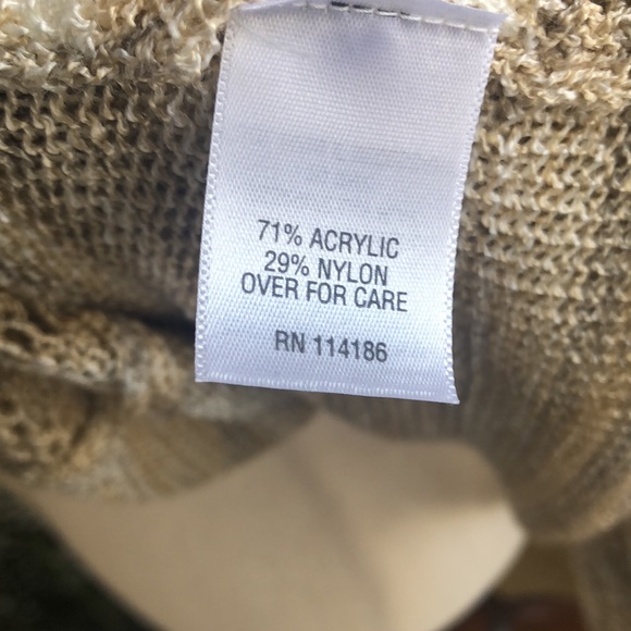 Relativity, size L, light long sweater, ombré gold/cream/gray coloring - Picture 5 of 7